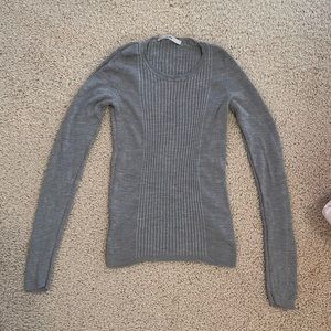 Prada 90s vintage gray fitted top xs